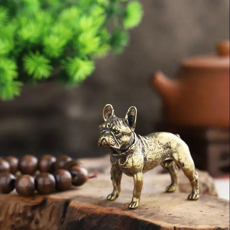 Copper Bulldog Figurine Tea Pets