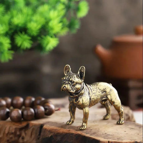 Copper Bulldog Figurine Tea Pets