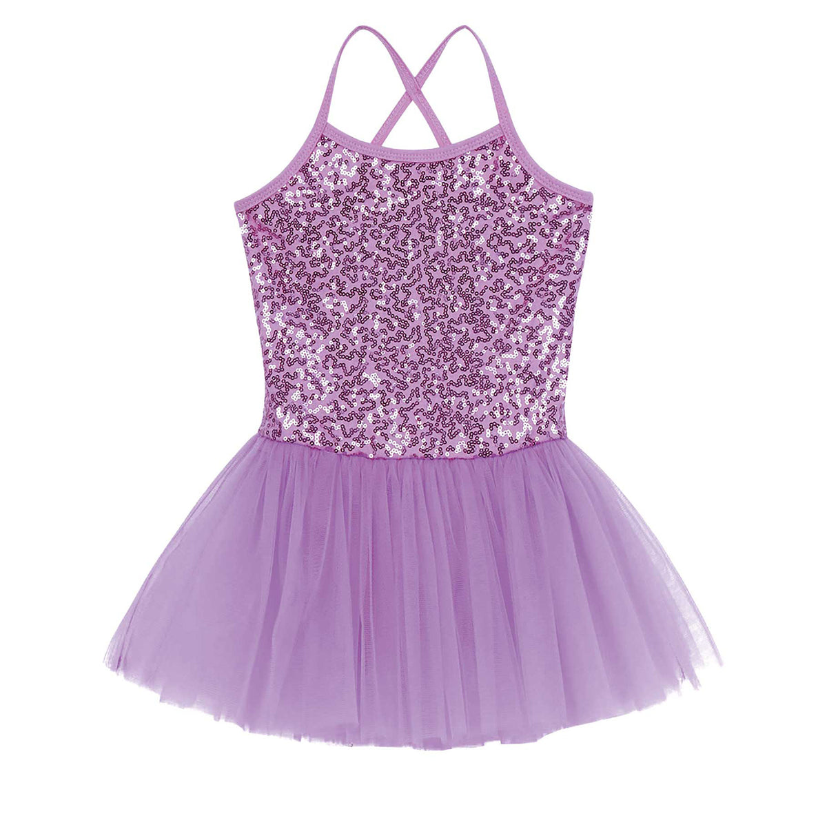 Girls Shiny Sequins Tutu Ballet Dance Dress Leotard Skate Wear Ballerina Fairy Party Costume