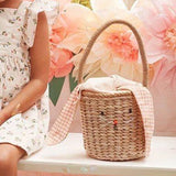 Easter Bunny Straw Basket Easter Egg Hunt