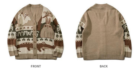 Ugly Woodland Critters Knitted Sweater Cardigans