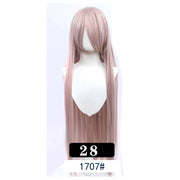 Extra Long Wavy or Straight Wigs with Full Bangs Heat Resistant