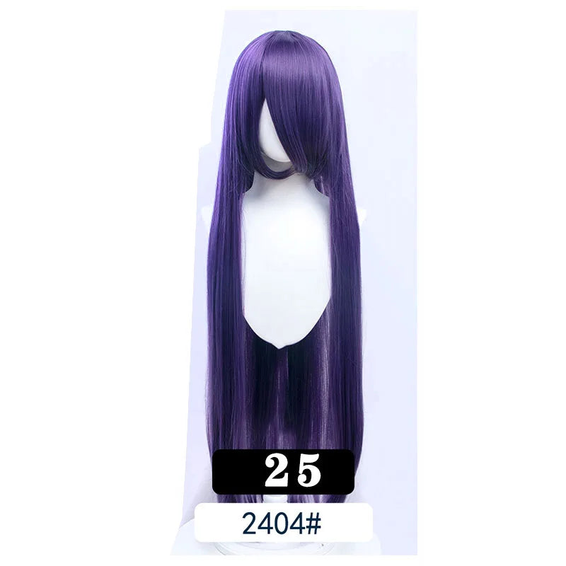 Extra Long Wavy or Straight Wigs with Full Bangs Heat Resistant