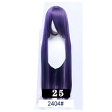 Extra Long Wavy or Straight Wigs with Full Bangs Heat Resistant