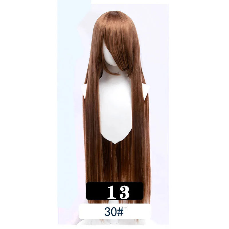 Extra Long Wavy or Straight Wigs with Full Bangs Heat Resistant