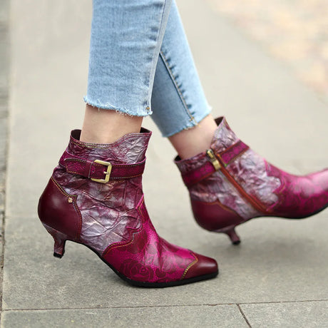 Serafina Rose's Genuine Leather Ankle Boots