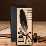 Calligraphy Feather Quill Fountain Pen Set Gift Box