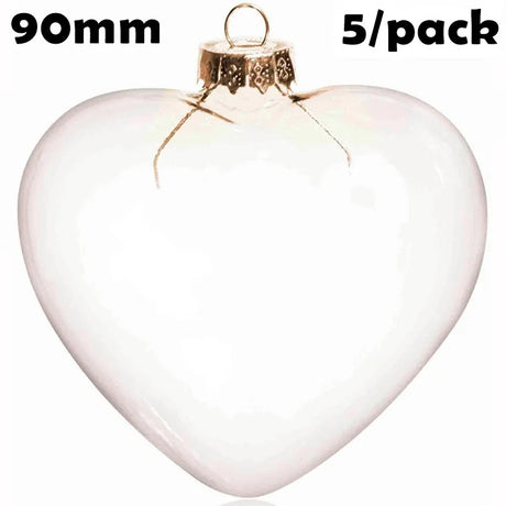 5 Pieces x DIY Paintable Fillable Christmas Decoration Glass Ornaments 110*50mm