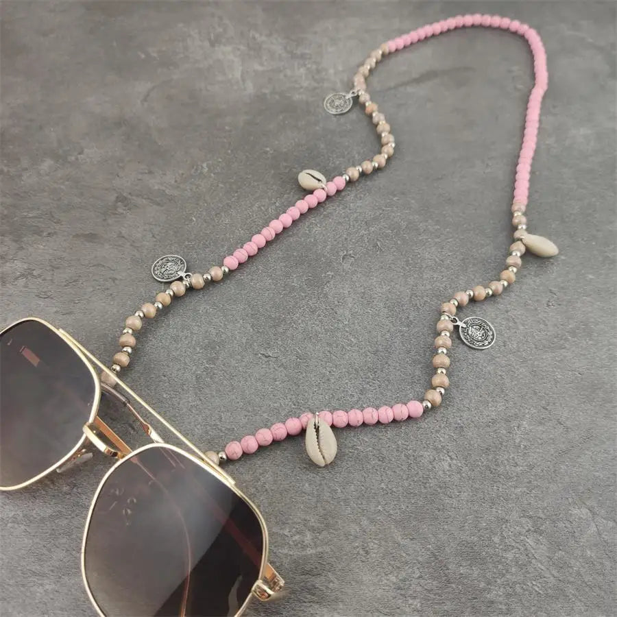 Stone Bead Sunglasses Chain Eyeglass Chains Necklace Reading Glasses Holder