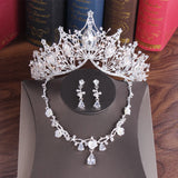Bridal Jewellery Set - Crown, Earrings & Necklace.