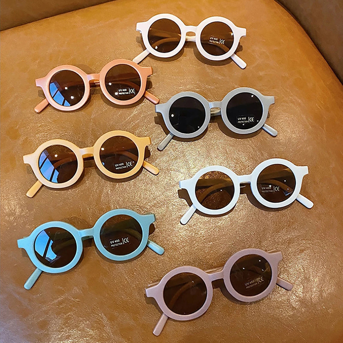 Children's Round Sunglasses Outdoor Eyes Protection For Kids 7 Colours
