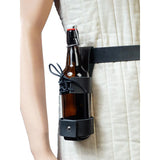 Steampunk Faux Leather Beer Bottle Holster Belt Pouch Drink Holder Larp Accessory