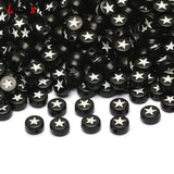 Friendship Bracelet Stars and Letters Acrylic Beads Round Spacer Beads For DIY Jewellery Making
