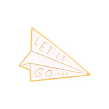 Let it Go Paper Plane Enamel Lapel Pins