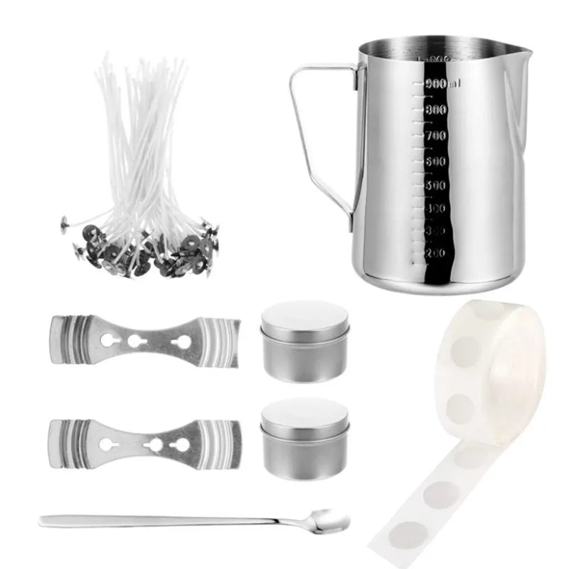 Candle Making Kit Pouring Pot Wicks Sticker DIY Candle Craft Tools