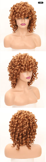 Ringlet Wigs Orange Pink Blonde Cosplay Wigs