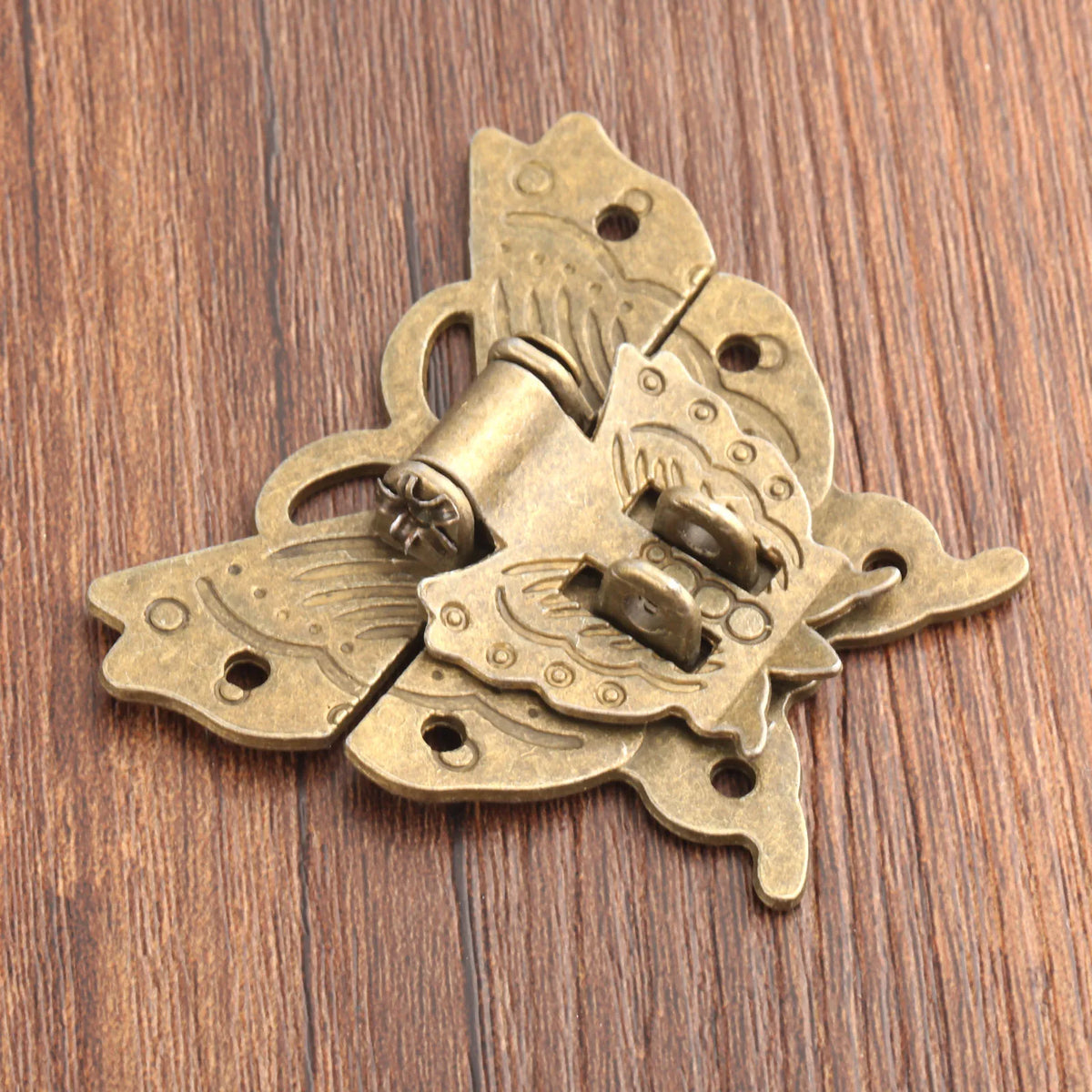 Antique Bronze Butterfly Hasp Latch Wooden Box Clasp Furniture Hardware