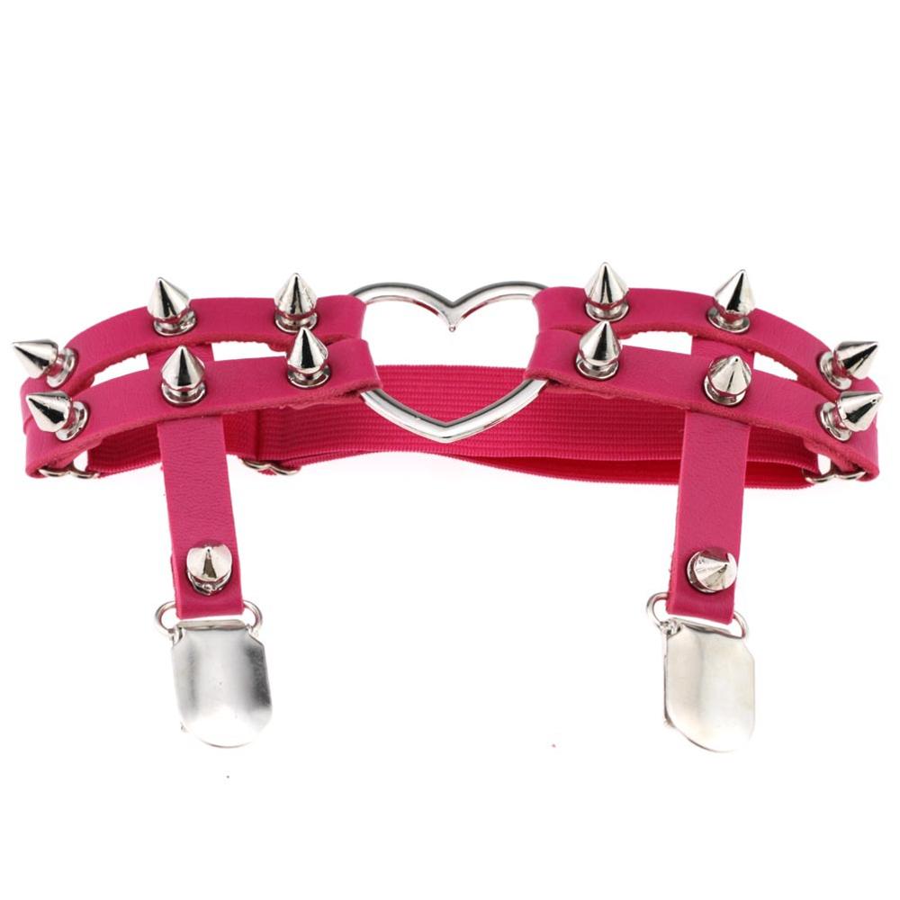 Studded Heart Thigh Garter