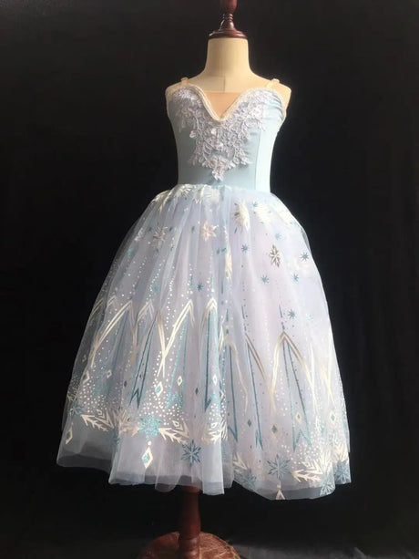 Sweetness Long Ballet Tutu Dress Contemporary Dance Ballerina Dress Costumes