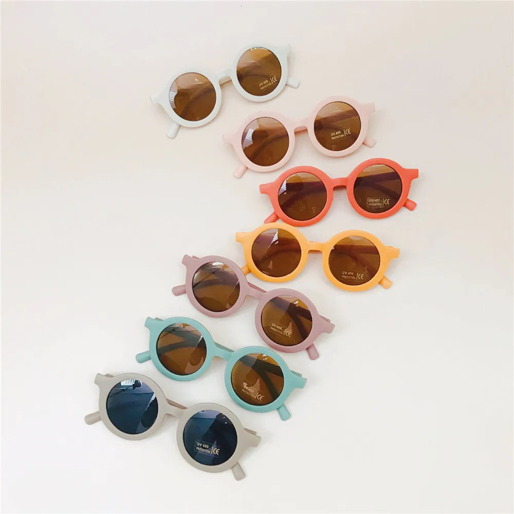 Children's Round Sunglasses Outdoor Eyes Protection For Kids 7 Colours