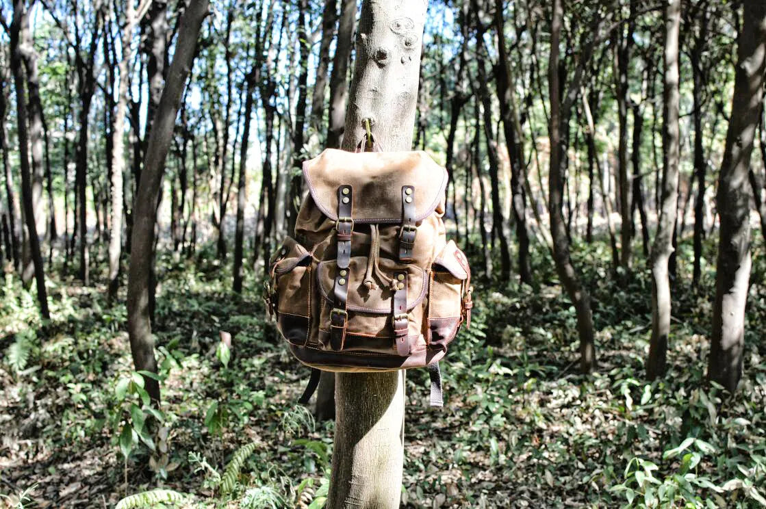 Waterproof Waxed Canvas Rucksack