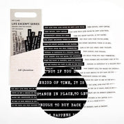 Poetry and Prose Word Sentence Stickers Art Journal Scrapbooking Stickers