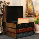 Old Books Wooden Storage Box Book Shelf Decoration