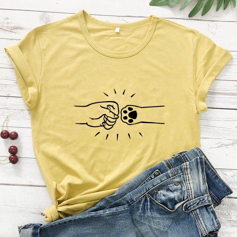 Fist Bump T-shirt Dogs Are The Best Friends