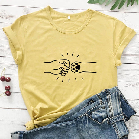 Fist Bump T-shirt Dogs Are The Best Friends
