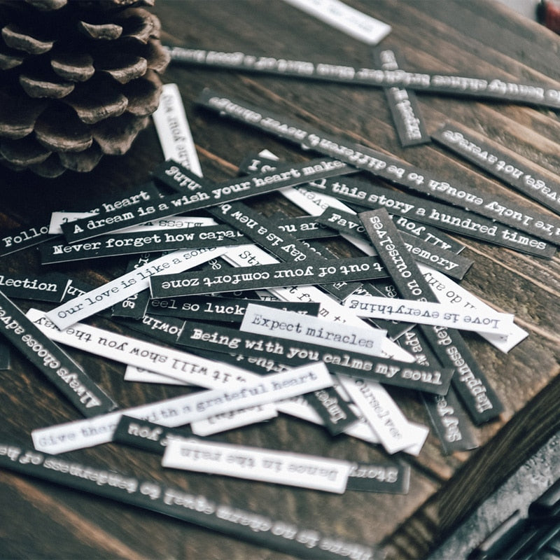 Prose Phrase Stickers Art Journalling Words Stickers Scrapbooking Material