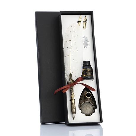 Calligraphy Feather Quill Fountain Pen Set Gift Box.