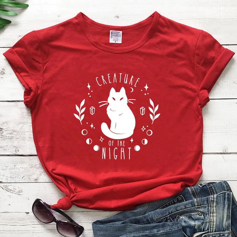 Creature Of The Night Black Cat T-shirt