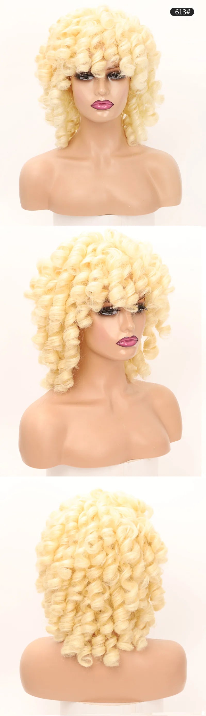 Ringlet Wigs Orange Pink Blonde Cosplay Wigs