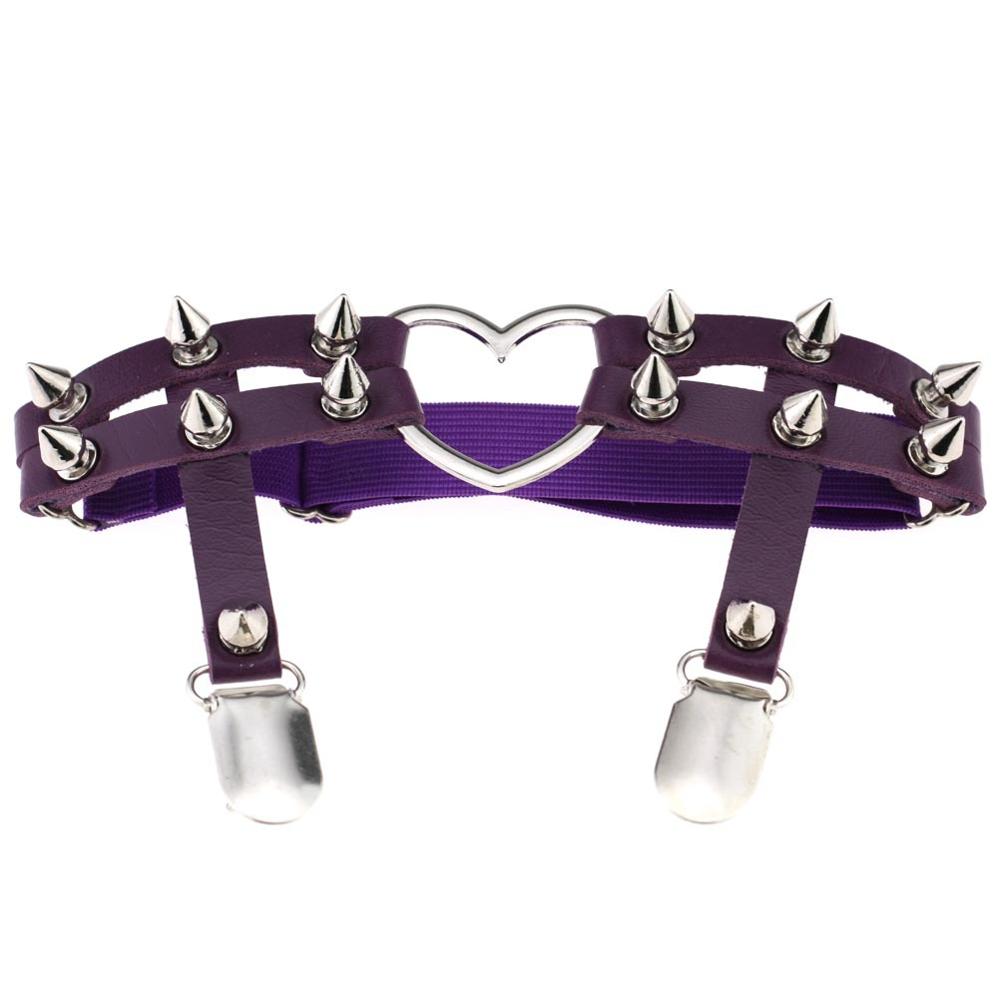 Studded Heart Thigh Garter