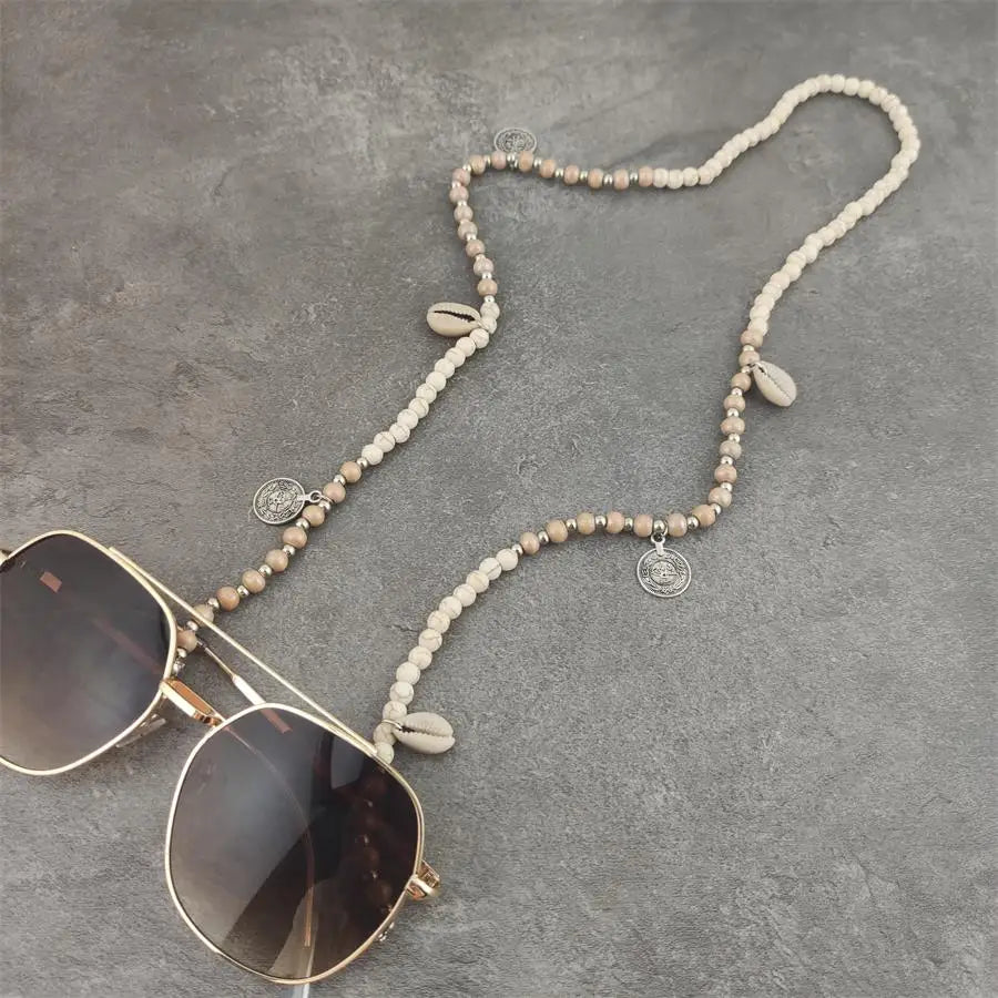 Stone Bead Sunglasses Chain Eyeglass Chains Necklace Reading Glasses Holder