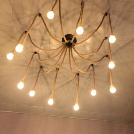 Pirate's Ship Hemp Rope Ceiling Pendant Light Chandeliers Spider Chandelier
