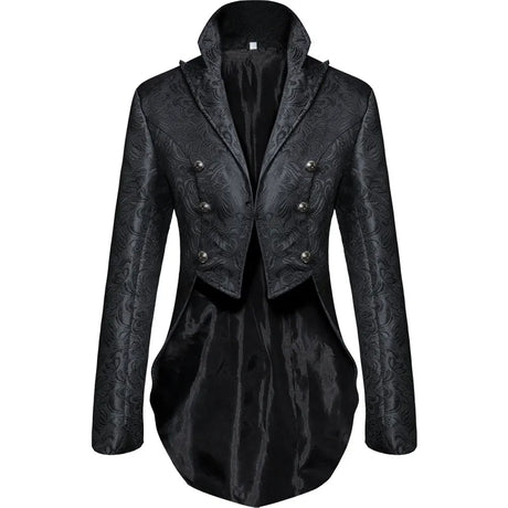 Mens Steampunk Victorian Gothic Jacquard Tailcoat Jacket Stage Performance Costumes