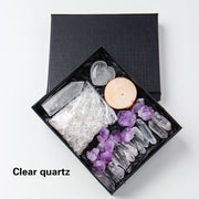 Natural Crystal Gift Sets Amethyst Clear Quartz Rose Quartz Gifts Box