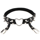 Studded Heart Thigh Garter
