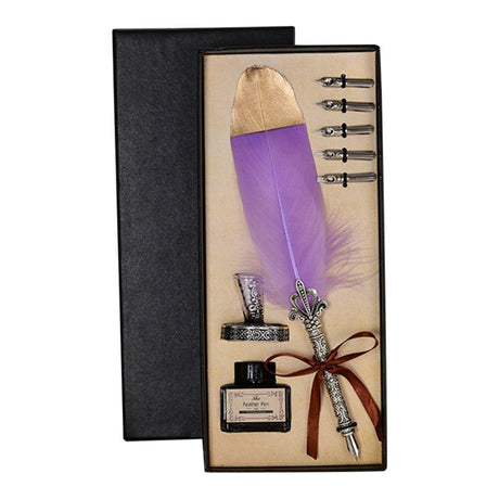 Calligraphy Feather Quill Fountain Pen Set Gift Box
