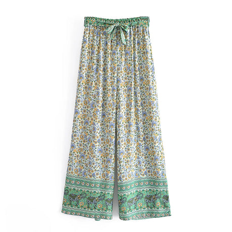 Fern's Boho Two Piece Summer Wide Leg Pant and Camisole Sets
