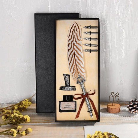Calligraphy Feather Quill Fountain Pen Set Gift Box