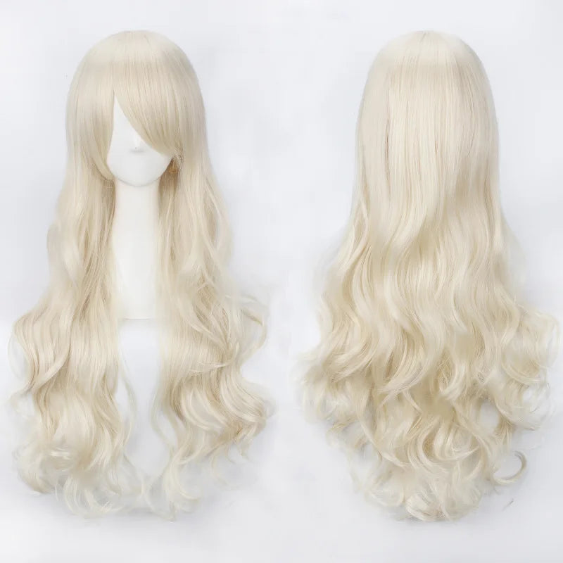 Extra Long Wavy or Straight Wigs with Full Bangs Heat Resistant