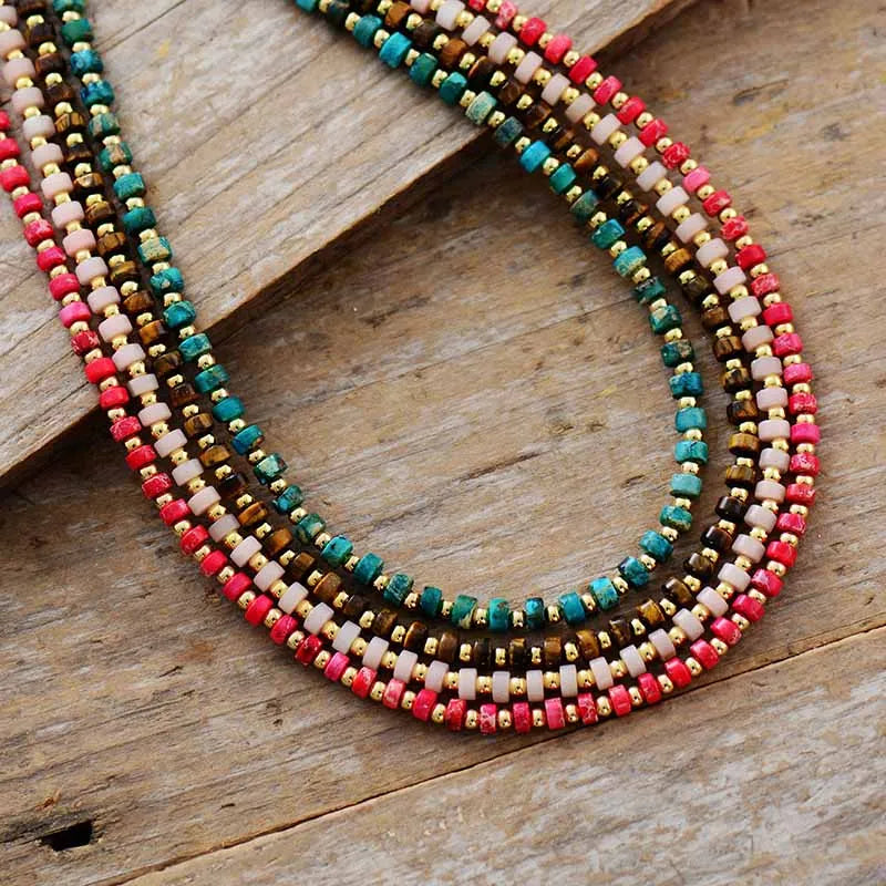 Earthly Natural Stones Beaded Necklace
