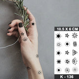 Small Simple Line Drawing Temporary Tattoos