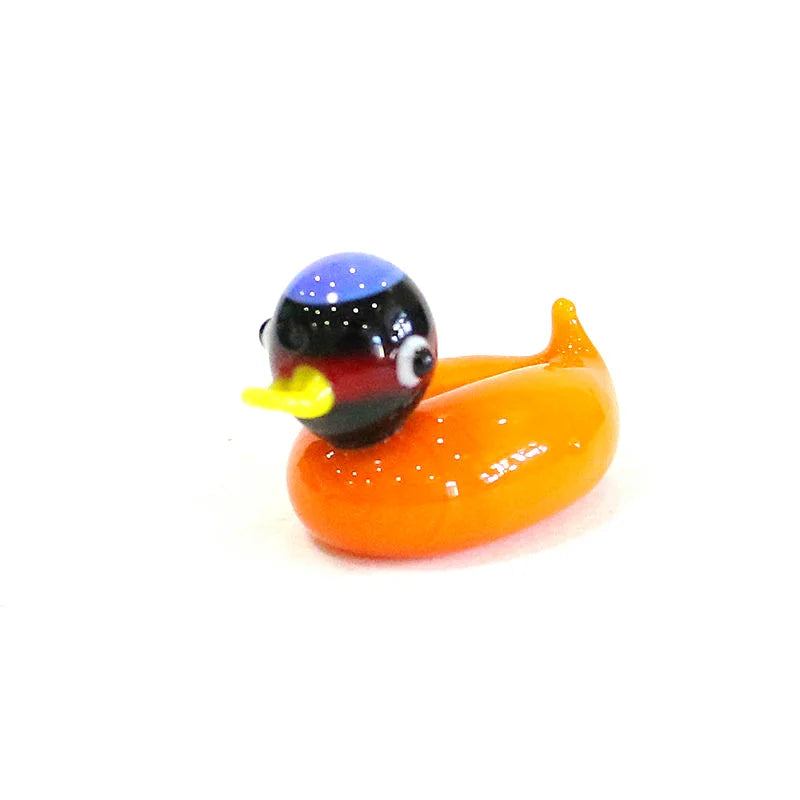 Glass Duck Mini Figurines Tea Pets