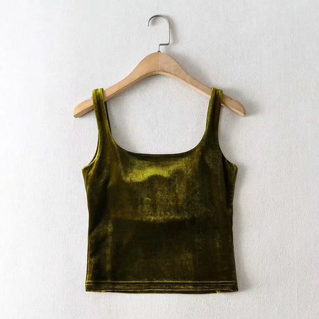Velvet Tank Tops Y2k Medieval Casual