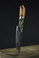 The Fisherman's Knife Steel Blade Handmade Forged Utility Boning Chef Cleaver
