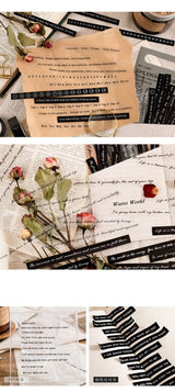 Poetry and Prose Word Sentence Stickers Art Journal Scrapbooking Stickers