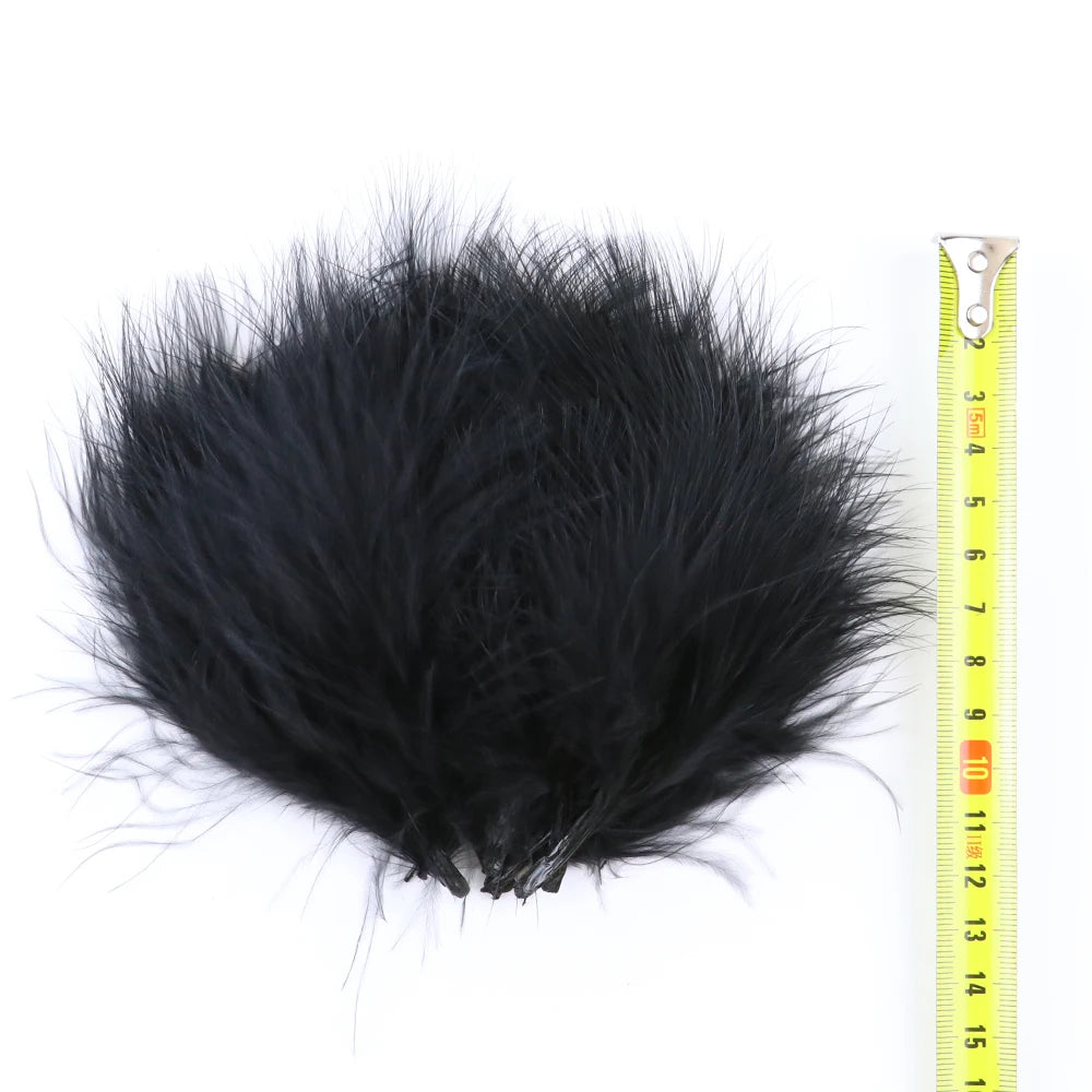 50/100 Pcs Black Goose Chicken Pheasant Feathers DIY Crafts